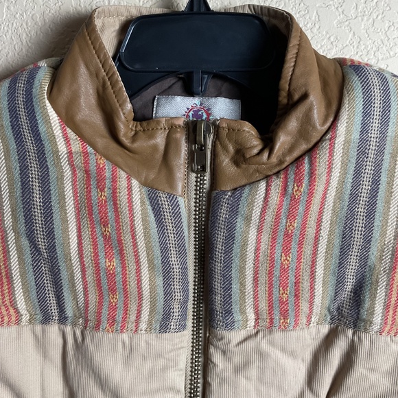 The Territory Ahead Mens Small Tan Quilted‎ Puff Southwestern Print Vest Cotton - Picture 3 of 6